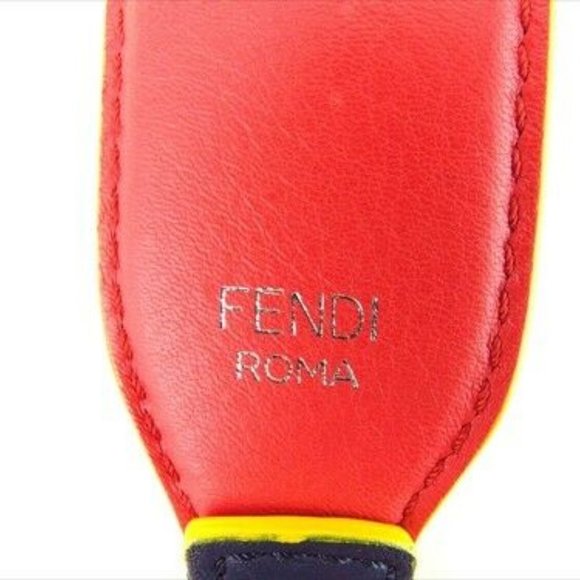Fendi Shoulder Red Navy Pink leather Woman Authentic Used - Picture 7 of 7